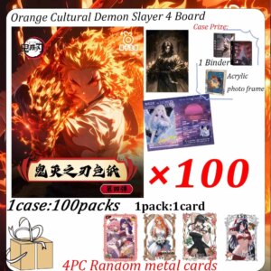 2025 Newest Orange Cultural Demon Slayer 4 Boards Collectible Card Doujin Booster Box Birthday Gifts