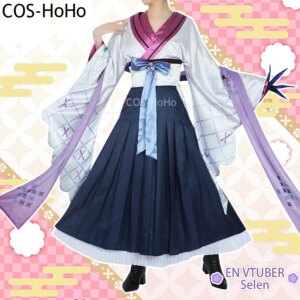 COS-HoHo Vtuber Nijisanji EN Selen Tatsuki New Year Clothes Game Suit Elegant Cosplay Costume Halloween Party Role Play Outfit
