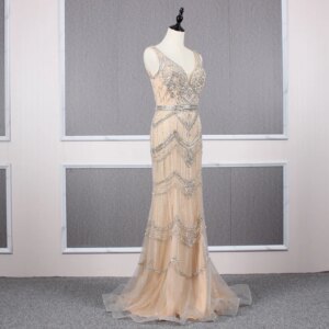 Formal Beading Prom Dresses Long Mermaid Sequines Party Vestidos High End Luxury Evening Dress