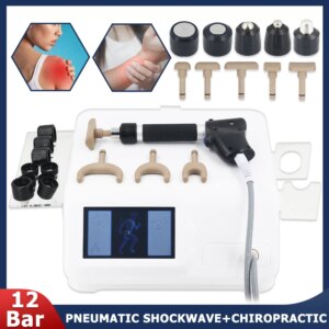 New 12Bar Professional Pneumatic ShockwaveTherapy Machine For ED Treatment Pain Relief Muscle Massage Relaxation 2 IN 1 Massager