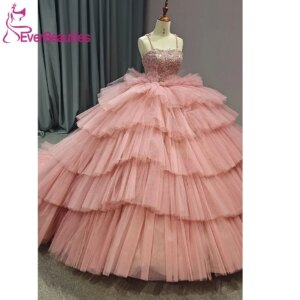 Ball Gown Quinceanera Dress for Women Tulle Ruffles Sweetheart Party Dresses Prom Evening Dress Vestido De 15 Quinceañera