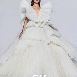 BRLMALL Exaggerated Prom Dresses 2025 with Flare Sleeves Long Evening Dress for Women Customized Wedding Party Dress Formal Gown
