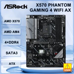 ASRock X570 Phantom Gaming 4 WiFi ax motherboard AM4 AMD X570 DDR4 128GB PCI-E 4.0 support Ryzen 5 5600X 4100 1600 3600 cpu