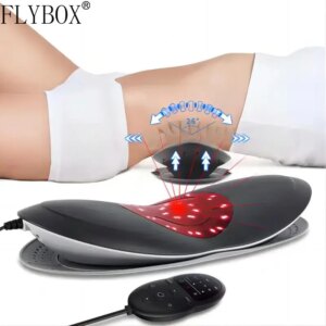 Electric Lumbar Traction Device Waist Back Massager with Heat for Lumbar Spine Fatigue Relief Back Stretcher for Sciatica Pain