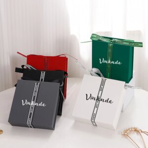 Custom Logo Bulk Luxury Rigid Make up Parfum Lipstick Boxes Wedding Valentine’s Day Necklace Earrings Gift Packaging Ribbon Box