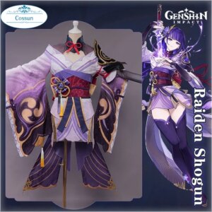 Plus Size PRE-SALE Raiden Shogun Cosplay Baal Costume Game Genshin Impact Inazuma For Carnival Halloween