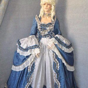 18th Century Women Rococo Blue/Brown Gothic Dress Queen Marie Antoinette Baroque Dress Costume Fancy Gothic Vampire Dress