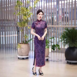New cheongsam Chinese style elegant temperament long performance