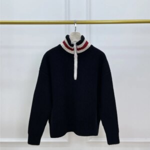 Women’s Cashmere Knit Sweater Half Zip Turtleneck Long Sleeve Knitted Top‘s Female Casual Pullover