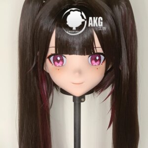 (AL06)Customize Character Crossdressing Female/Girl Resin Full/Half Head With Lock Anime Cosplay Japanese Animego Kigurumi Mask