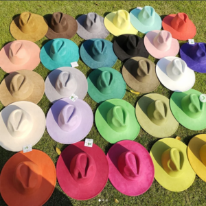 2025 Colorful Suede Wide Brim Felt Fedoras Hat for Women Men Church Jazz Cap Panama Denim Hat Wholesale шляпа женская летняя