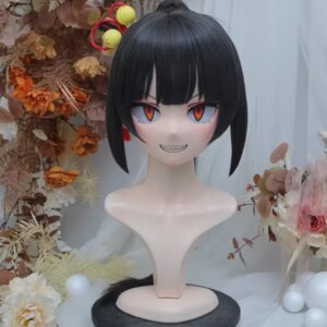 (NFD-21-64)Customize Full Head With Lock Crossdress Doll Female/Girl Japanese Anime Cartoon Character Kig Cosplay Kigurumi Mask
