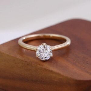 Provence Classic Solitaire Ring 14KGold IGI DE/VS 1ct Round Cut Lab Diamonds Ring for Women Wedding Jewelry Personalized Custom