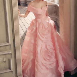 Customized Customized A-Line Sweetheart Off the Shoulder Evening Dresses Lace Up Back Organza Sleeveless Floor Length Vestido De