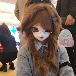 Yis cosplay Custom Furry head Kigurumi Head Cosplay Kemono Fursuit Handmade Headsets Beast Customized Fursuit Kemono Head