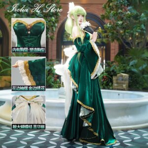 Irelia H Store Anime C C Cosplay Costume C C Green Sexy Dress Woman Halloween Costumes