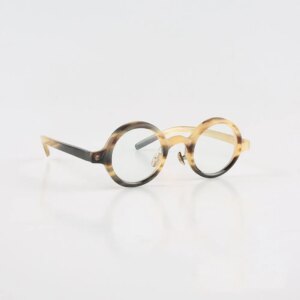 Man’s Glasses Frames Unique Round Classic Vintage Handmade Honey Black Horn Prescription Eyeglass Frames Optical Lenses Eyewear