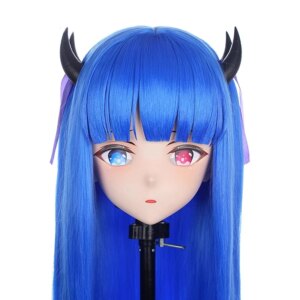 Handmade Full Headband Lock Female/Girl Resin Kig Mask Anime figures Cosplay Japanese Anime Role Play Kigurumi Doll Mask