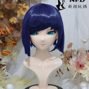 (NFD42-18)Customize Full Head With Lock Crossdress Doll Female/Girl Japanese Anime Cartoon Character Kig Cosplay Kigurumi Mask
