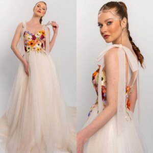 Customized Tulle Flower Pleat Christmas Ball Strapless Bespoke Occasion Gown Long Dresses