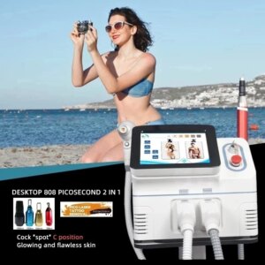 2000W Desktop 808 diode laser hair removal and picosecond two-in-one machine Tattoo Removal Machine 3 Wavelength 755 808 1064nm