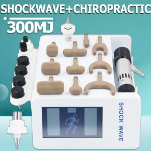 Professional Shockwave Therapy 300MJ For ED Relief Muscle Pain 1800N Chiropractic Corrective Massage Gun 2025 New 2 In1 Massager