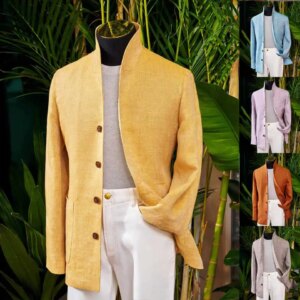 Modern Men Wedding Suits Single Breasted Tuxedos Stand Collar Groom Wear 2 Pcs Jacket Pants Prom Evening Party Custom Made