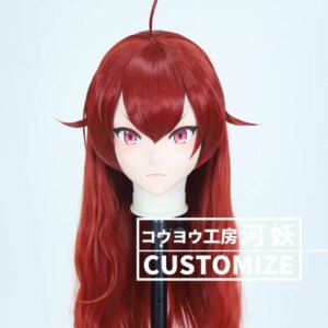C-10192 Customize Full Head Resin Cartoon Cosplay Japanese Character Anime Role Play Crossdress Kigurumi Mask With Back Shell