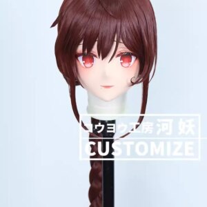 C-422-29 Customize Full Head Resin Cartoon Cosplay Japanese Character Anime Role Play Crossdress Kigurumi Mask With Back Shell