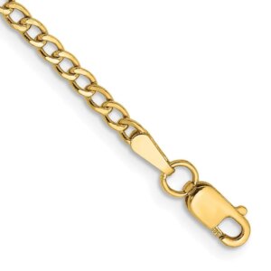 10k 2.5mm SemiSolid Curb Link Chain