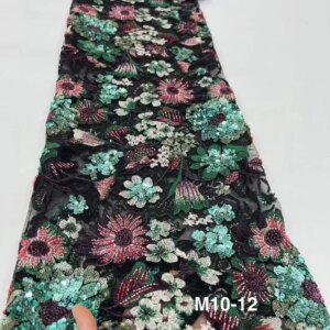 African Nigerian Sequins Embroidery Tulle Lace Fabric, Sewing Beads Stone Prom Dresses, High Quality, 5Yards, 2025