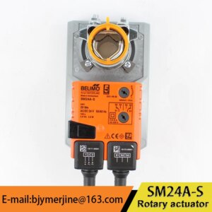 Belimo SM24A-S damper actuator with auxiliary switch dc24v for hvac system adjusting air dampers torque 20Nm open-close 3-point