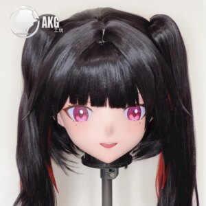 Customize Character Female/Girl Resin Kig Full Head With Lock Anime Cosplay Japanese Anime Kigurumi Mask