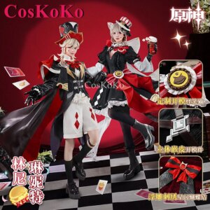 CosKoKo Lynette/Lyney Cosplay Game Genshin Impact Costume New Style Fashion Lovely Uniform Halloween Party Role Play Clothing