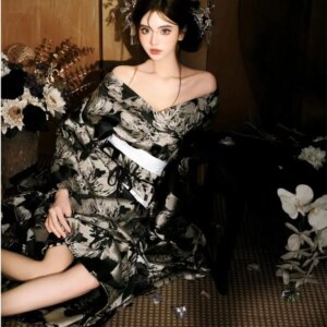 Photographic Studio New Kimono Kuandao Qianjin Traditional Improved Bathrobe Japanese Clothing Travel Photography God Girlish