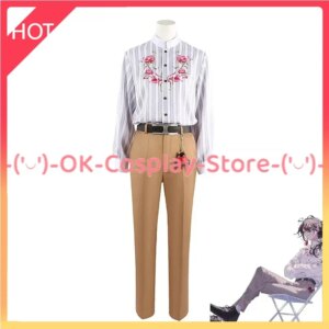 [Custom Made] Luxiem Sakura Bloom Vox Akuma Cosplay Costume Yutuber Suit Casual Wear Halloween Party Uniforms