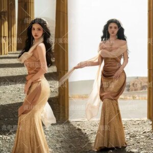Egypt, Morocco, Dubai, Exotic Desert Trip Shoot Holiday Dress Dunhuang Waste Soil Style Photo