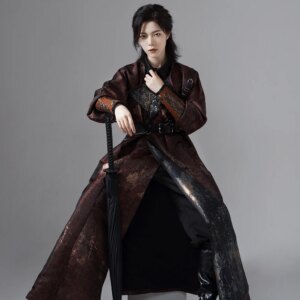 Men’s and Women’s Hanfu round Neck Gown Double-Sided Wear Spring Autumn