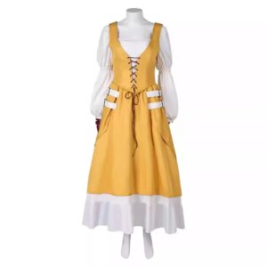 Adult Fantasy VII Aerith Gainsborough Cosplay Costume Final Rebirth Halloween Outfits Yellow Aerith Dress for Womens