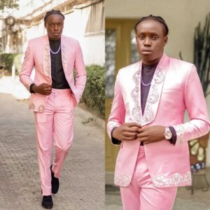 Customized Mens Wedding Tuxedos Beads Shawl Lapel Groom Wear Business Party Birthday Jacket Pants Suits 2 Pieces