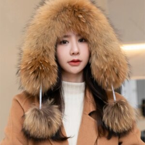 New women’s casual thick fur cap
