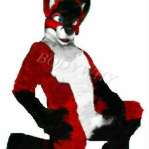 Christmas Party Red Husky Fox Dog Cosplay Mascot Costume Halloween Birthday Party Advertising Parade Adult Use Outdoor Set