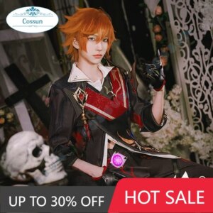 COSSUN Game Genshin Impact Rose Tartaglia Cosplay Costume Anime Men Fashion Uniforms Role Play Clothes for 2023 New