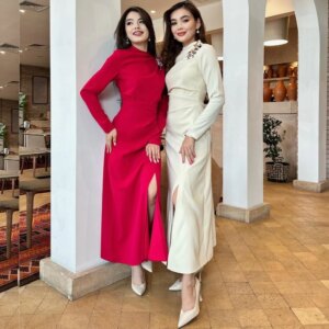 Customized Jersey Pleat Sequined Birthday A-line O-Neck Bespoke Occasion Gown Midi Dresses
