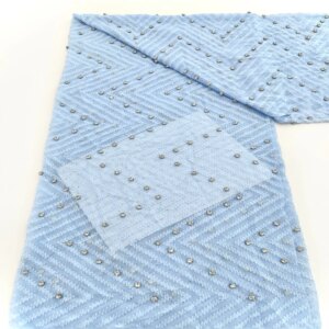 2025 High Quality New Arrival African Handmade Stones Lace Fabric Nigerian Lace Fabric Women Wedding Dress Sewing 5yards