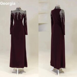 فساتين سهرة Customized Elegant Party Dresses For Women Scoop Neckline Formal Occasion Dresses Long Dresses Floor-Length Column