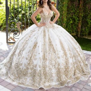 Champagne Shiny Ball Gown Quinceanera Dresses Off the Shoulder Sequin Applique Lace Beads Tull With Cape Party Birthday Vestidos