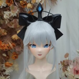 (NFD-25-5)Customize Full Head With Lock Crossdress Doll Female/Girl Japanese Anime Cartoon Character Kig Cosplay Kigurumi Mask