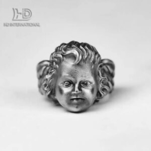 925Silver Oxidized Cupid Eros Ring, Angel Ring, Ancient Greek Jewelry, Antique Mythology Ring, Love Ring, Gift For Him Her