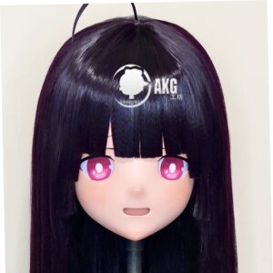 Customize Character Female/Girl Resin Kig Full Head With Lock Anime Cosplay Japanese Anime Kigurumi Mask